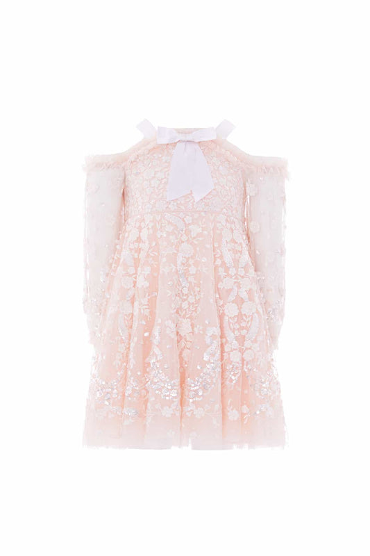 Adeline Off-Shoulder Kids Dress