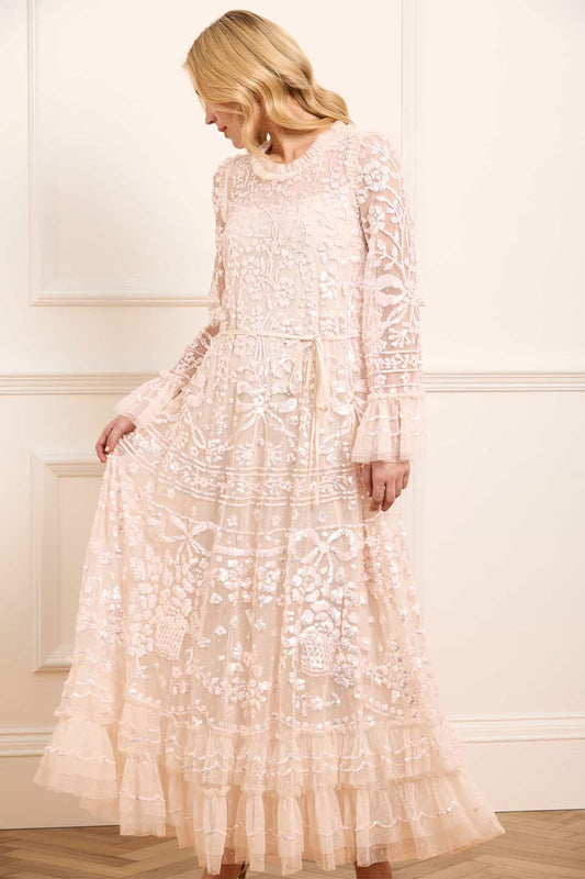 Celia Long Sleeve Ankle Gown
