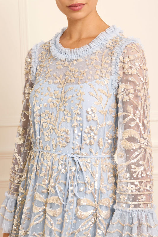 Celia Long Sleeve Ankle Gown