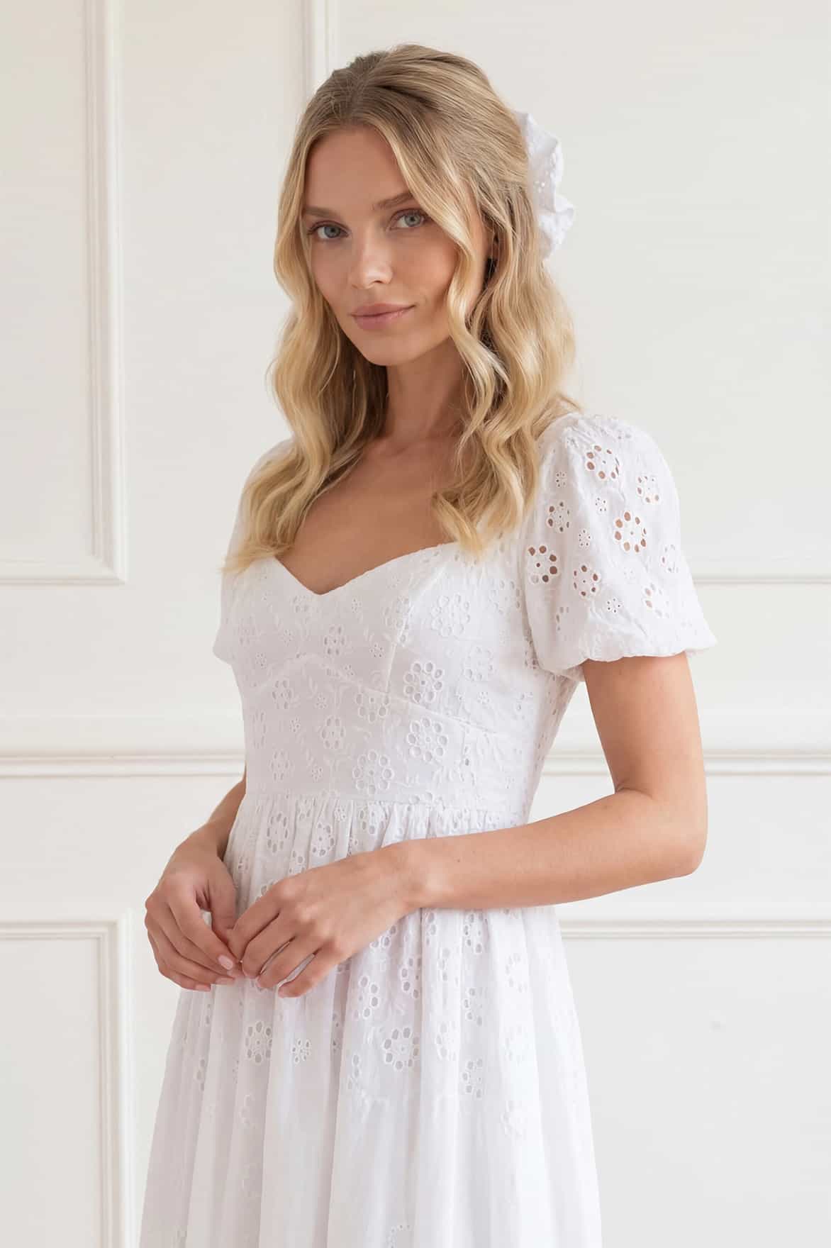 Cotton Broderie Scrunchie