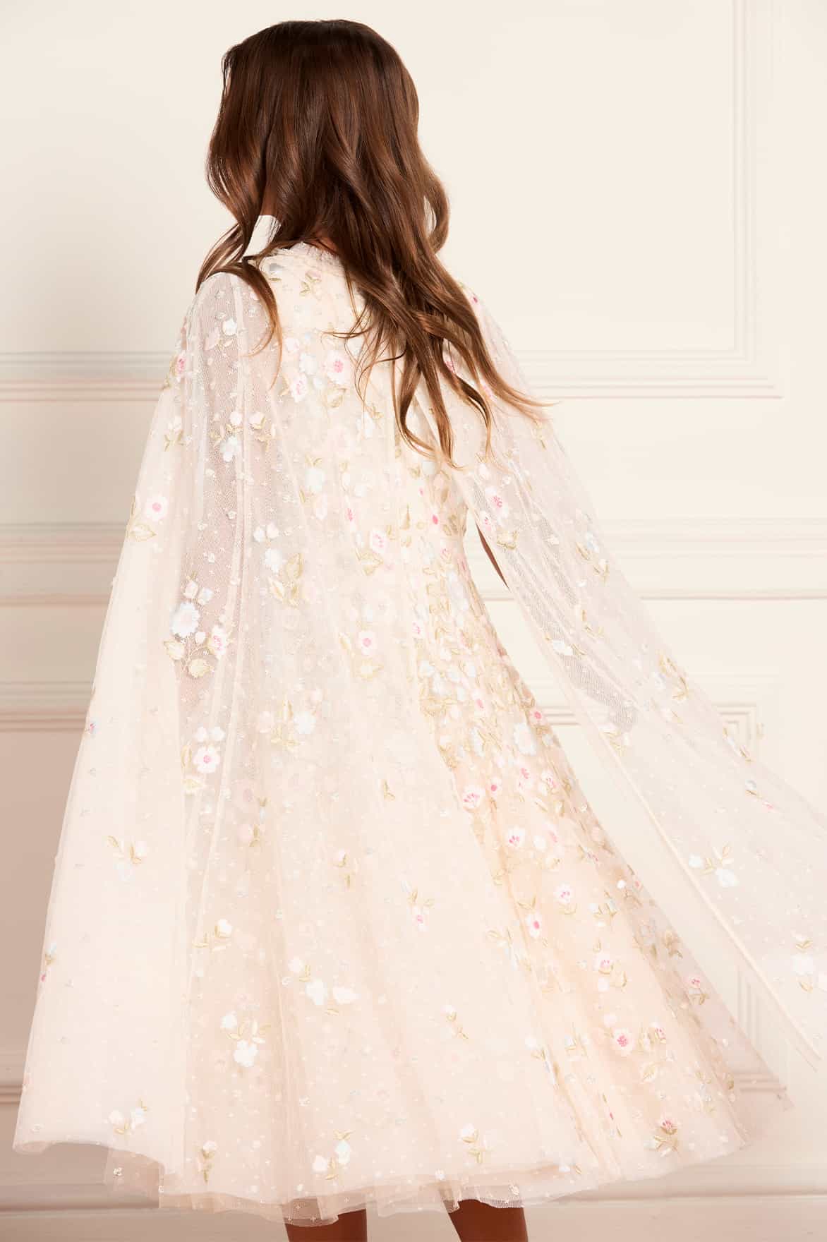 Ethereal Blooms Cape Kids Dress