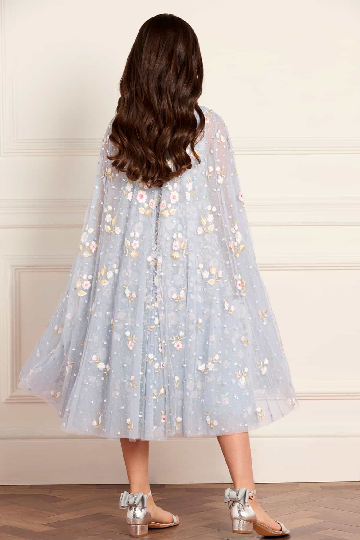 Ethereal Blooms Cape Kids Dress