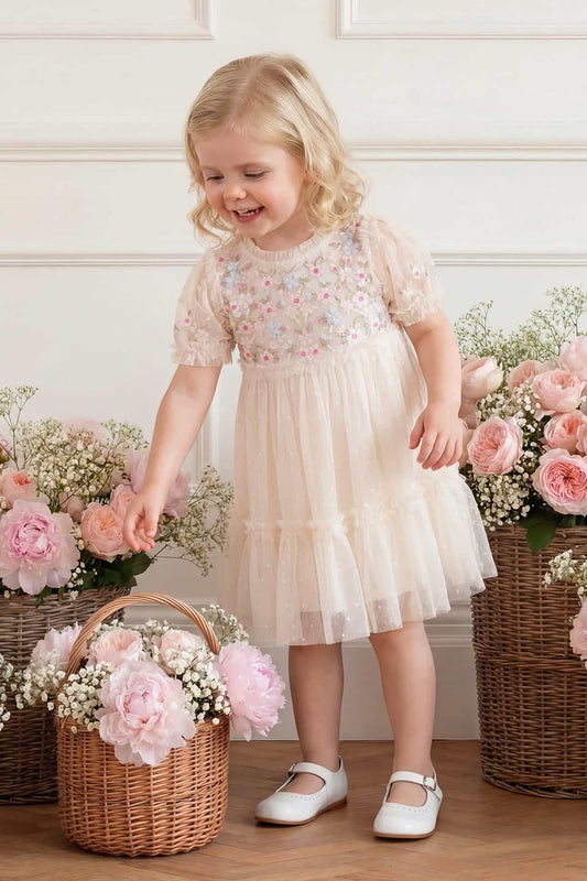 Garland Ribbon Bodice Baby Dress