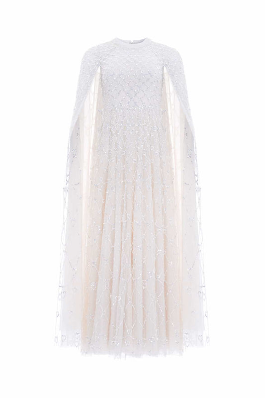 Heart Lattice Ankle Gown