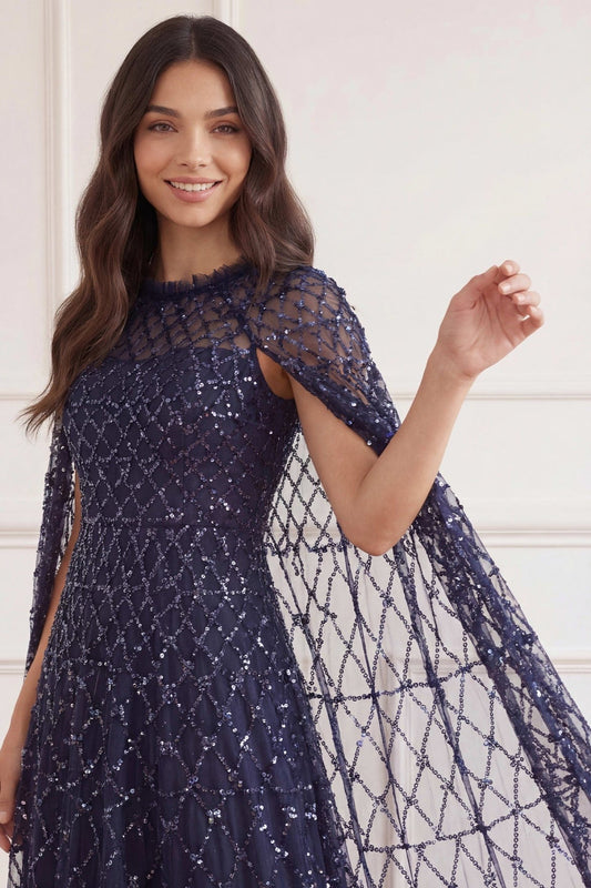 Heart Lattice Ankle Gown