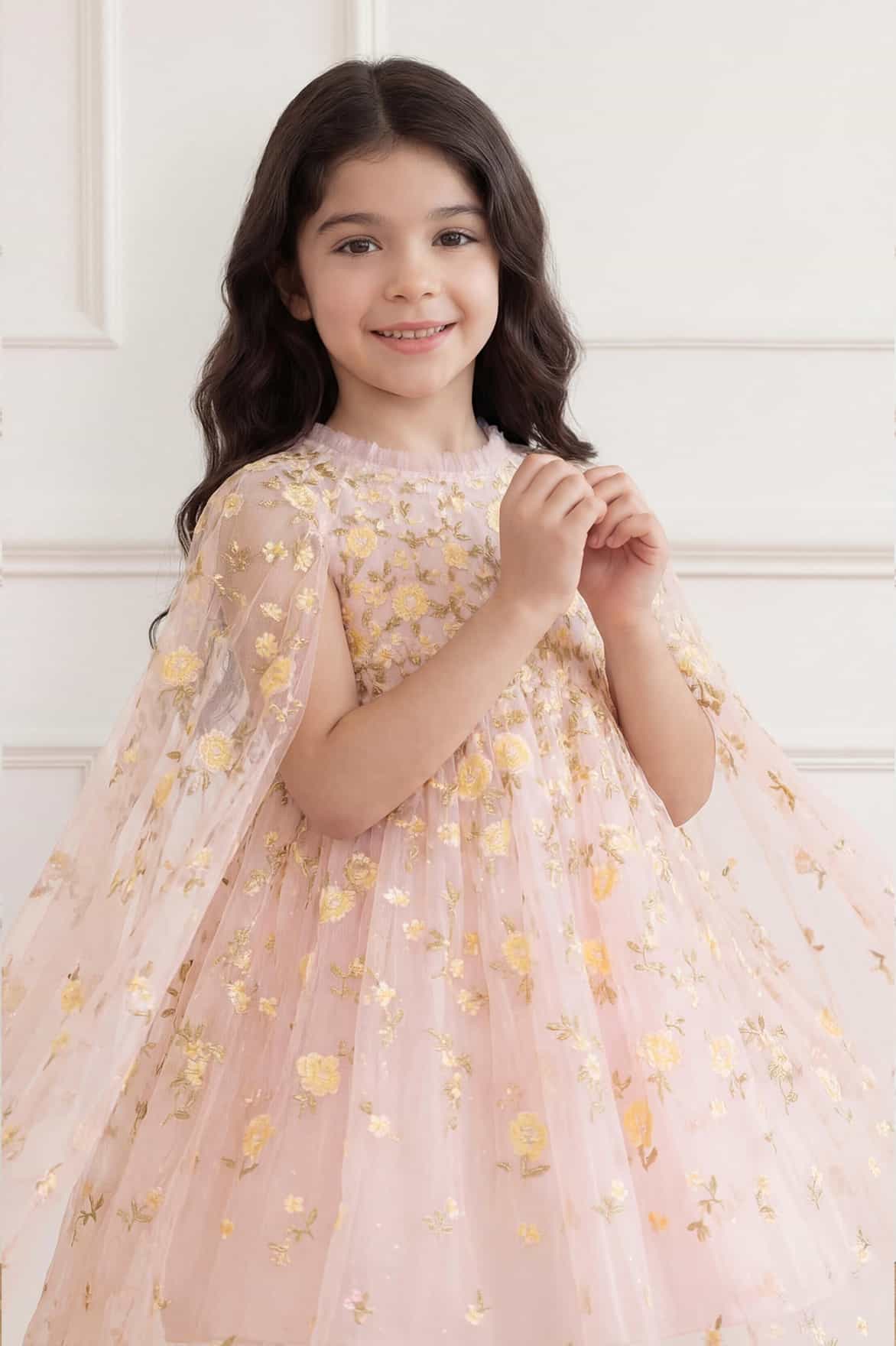 Lea Ditsy Cape Kids Dress
