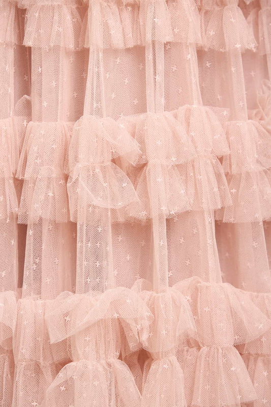 Lisette Ruffle One-Shoulder Gown