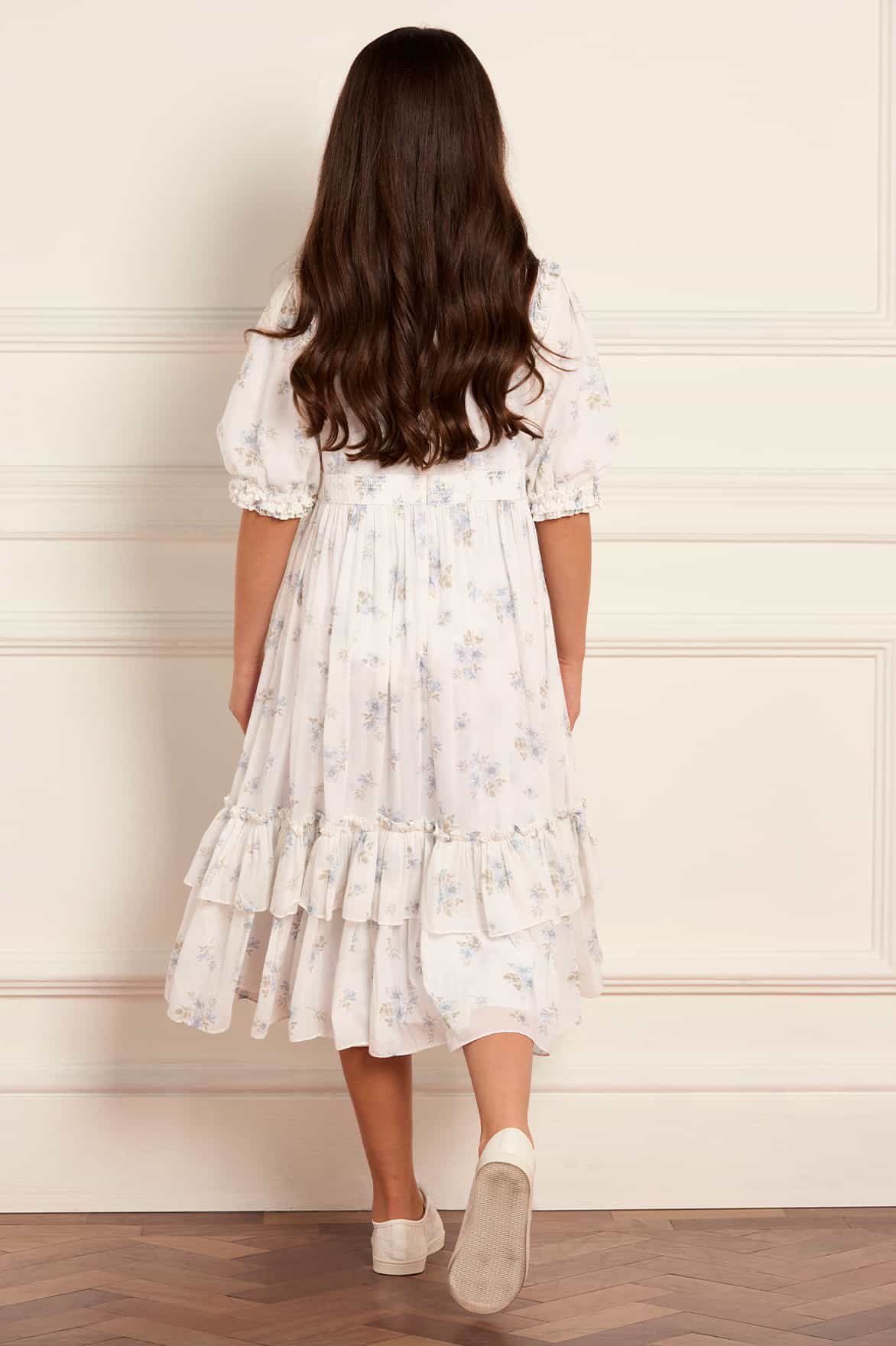 Magnolia Ditsy Chiffon Smocked Kids Dress