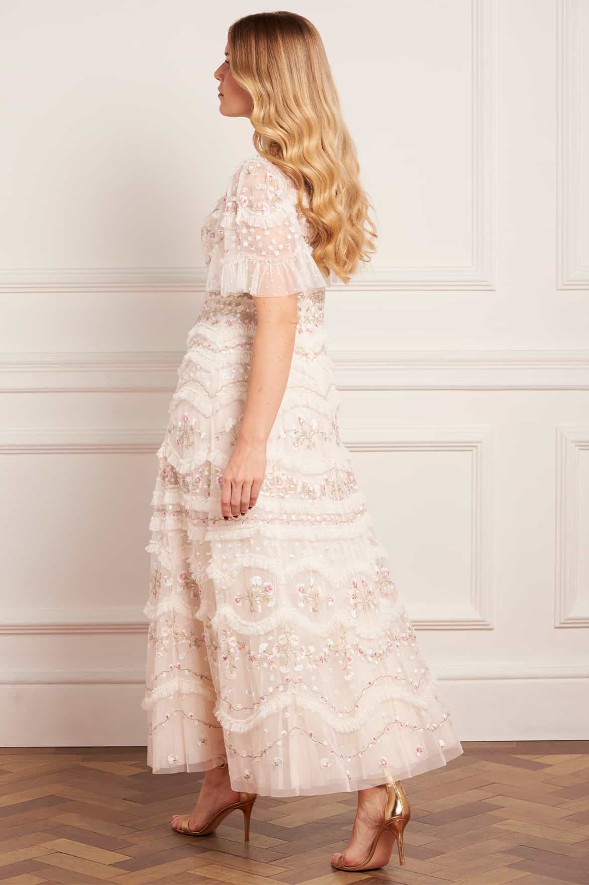 Marina Ruffle Ankle Gown