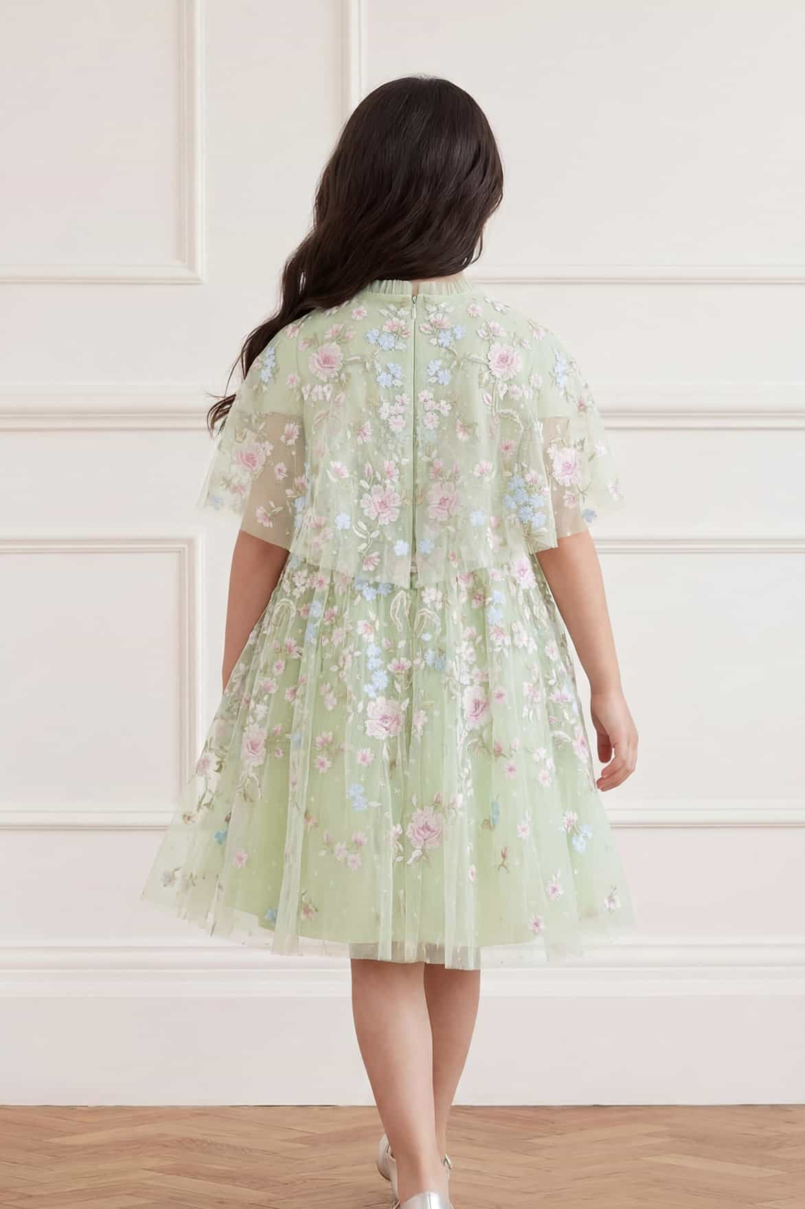 Peony Bouquet Cape Kids Dress
