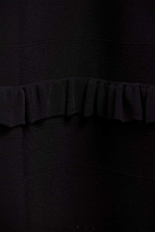 Pointelle Trim Knit Skirt