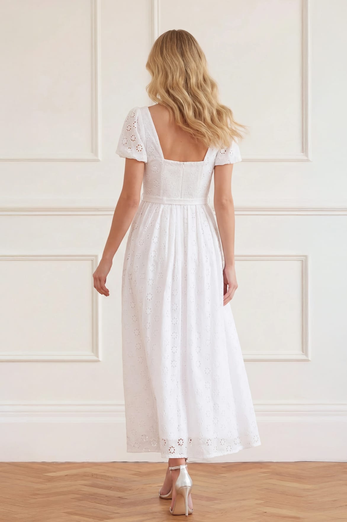 Romilly Cotton Broderie Ankle Gown