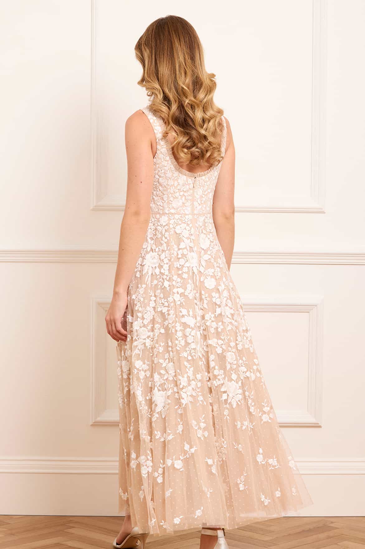 Rosa Scoop Neck Ankle Gown