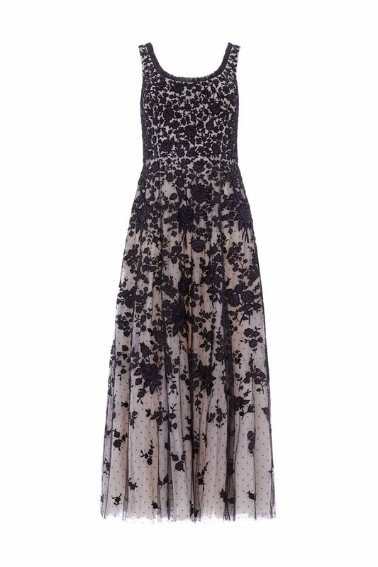 Rosa Scoop Neck Ankle Gown