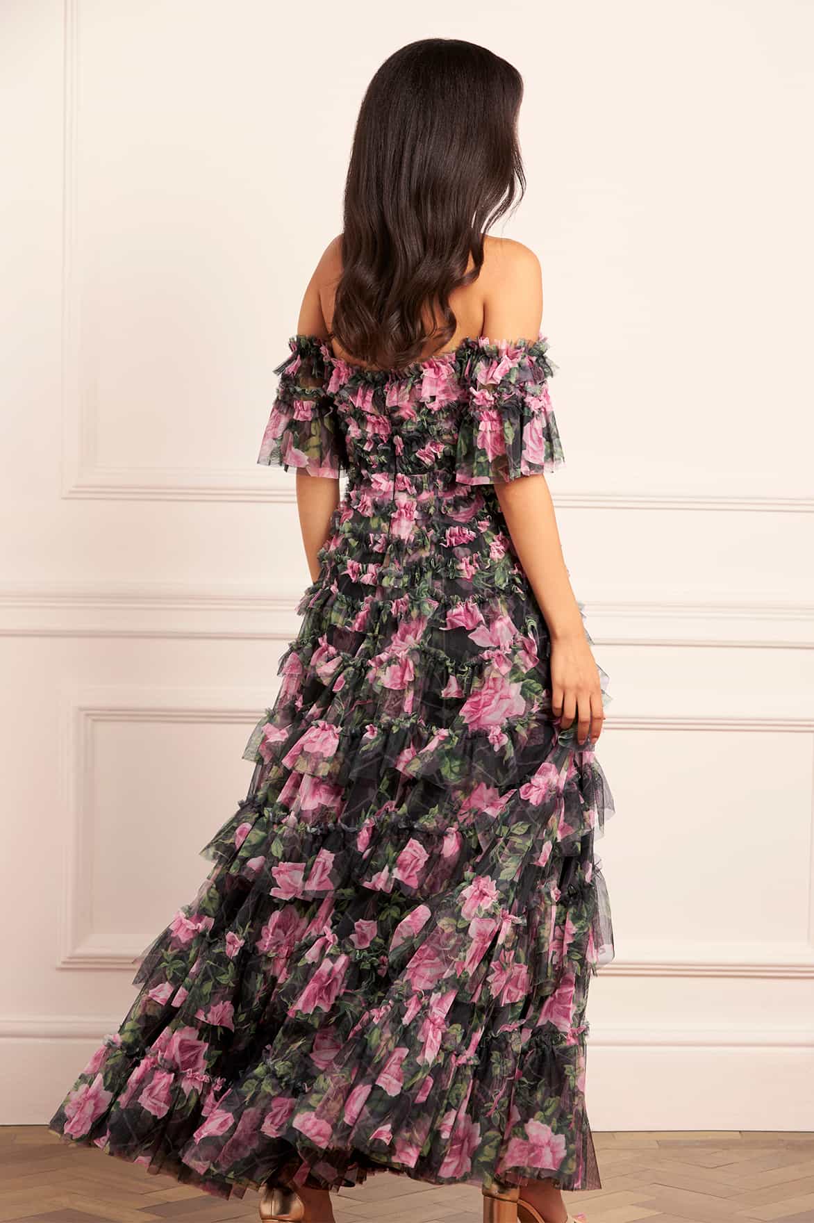 Rose Vine Aviana Off-Shoulder Gown