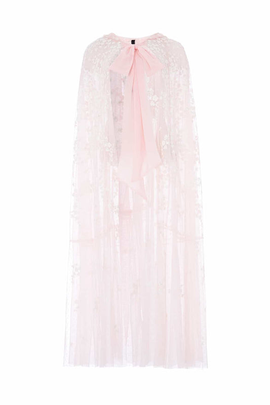 Scatter Blossom Hooded Long Cape