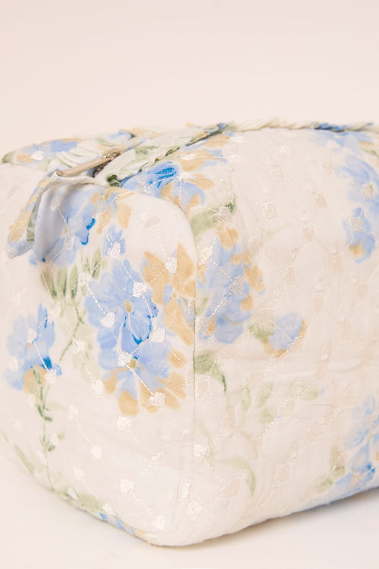 Summer Posy Medium Quilted Makeup Bag