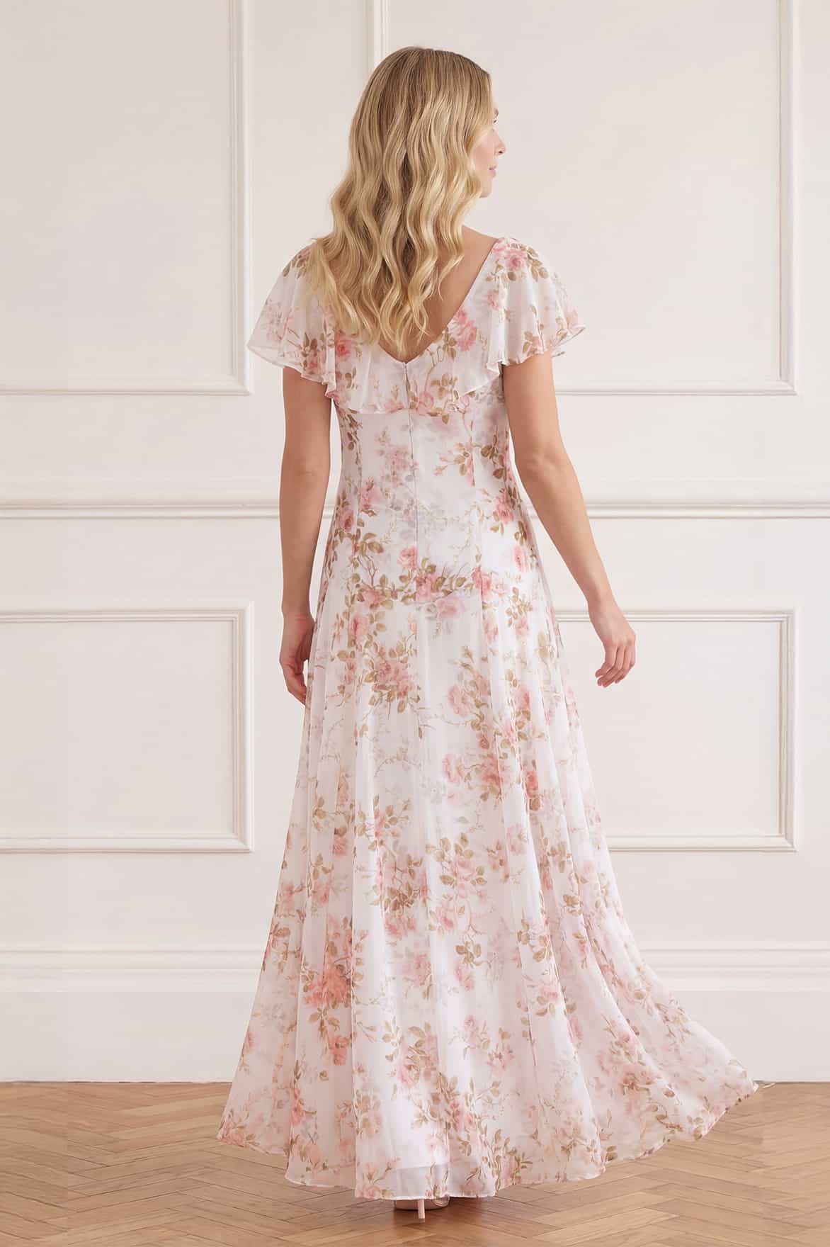 Summer's Rose Georgette Ankle Gown