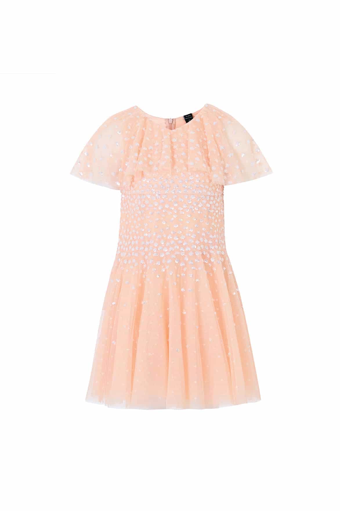 Sunrise Sequin Short Cape Kids Dress