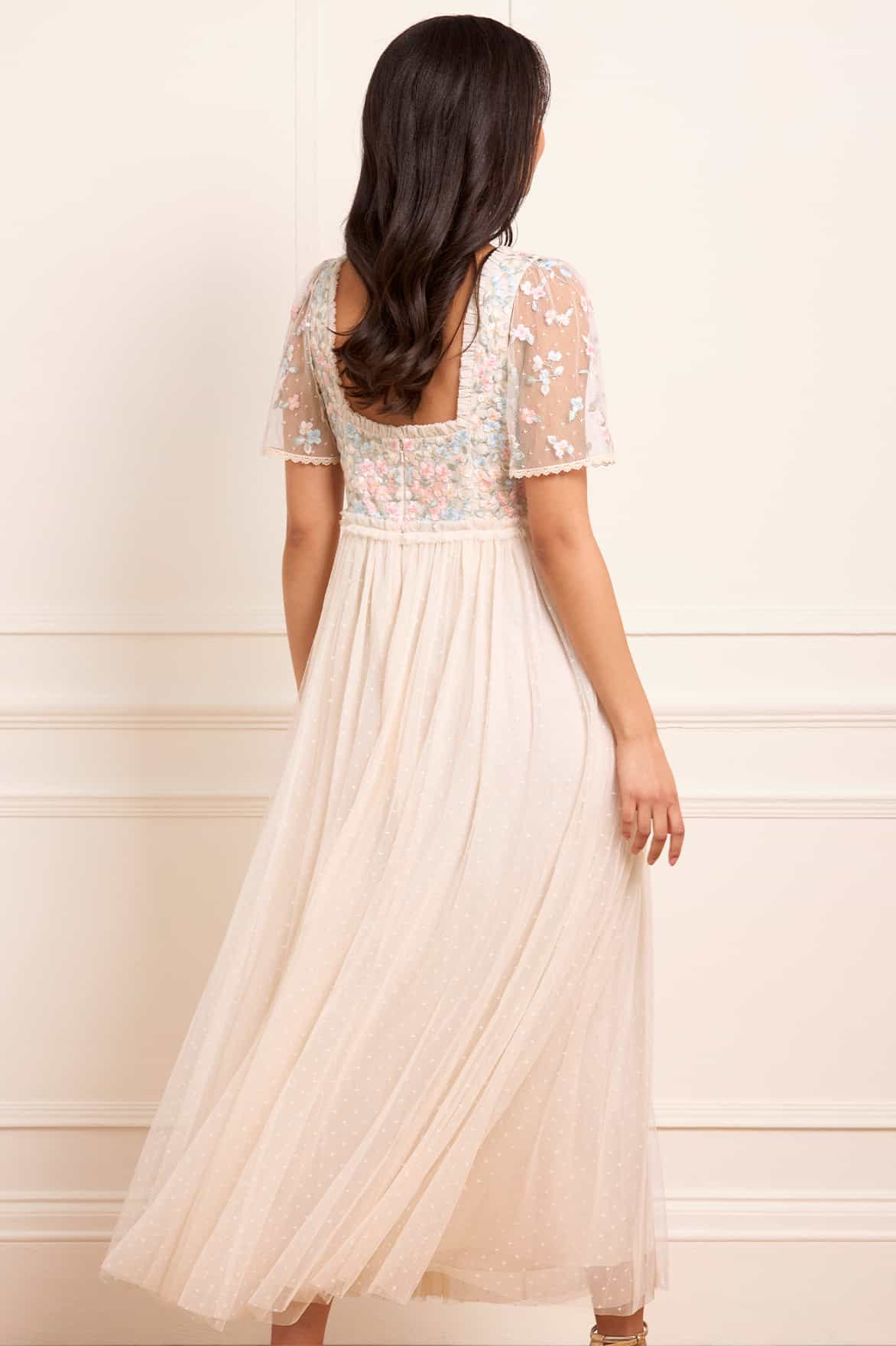 Versailles Ditsy Bodice Ankle Gown