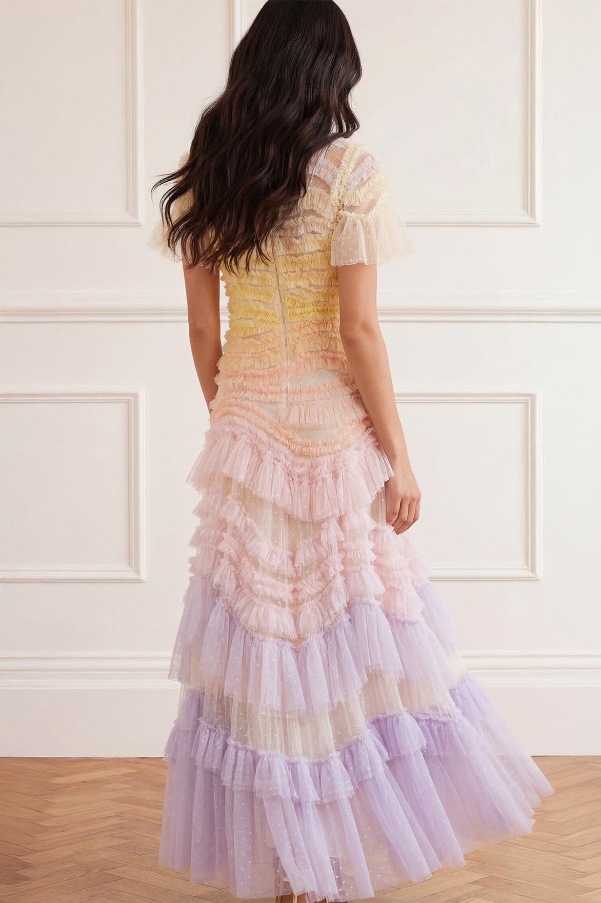 Wild Rose Ombre Short Sleeve Gown