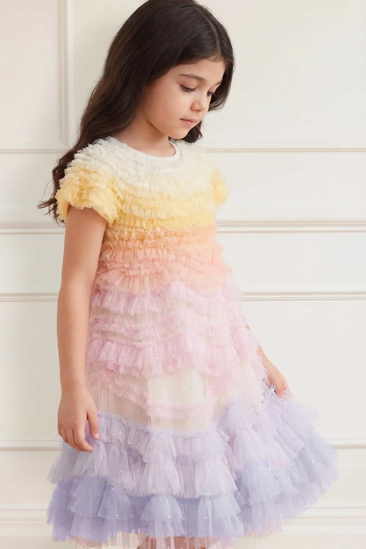 Wild Rose Ombre Kids Dress