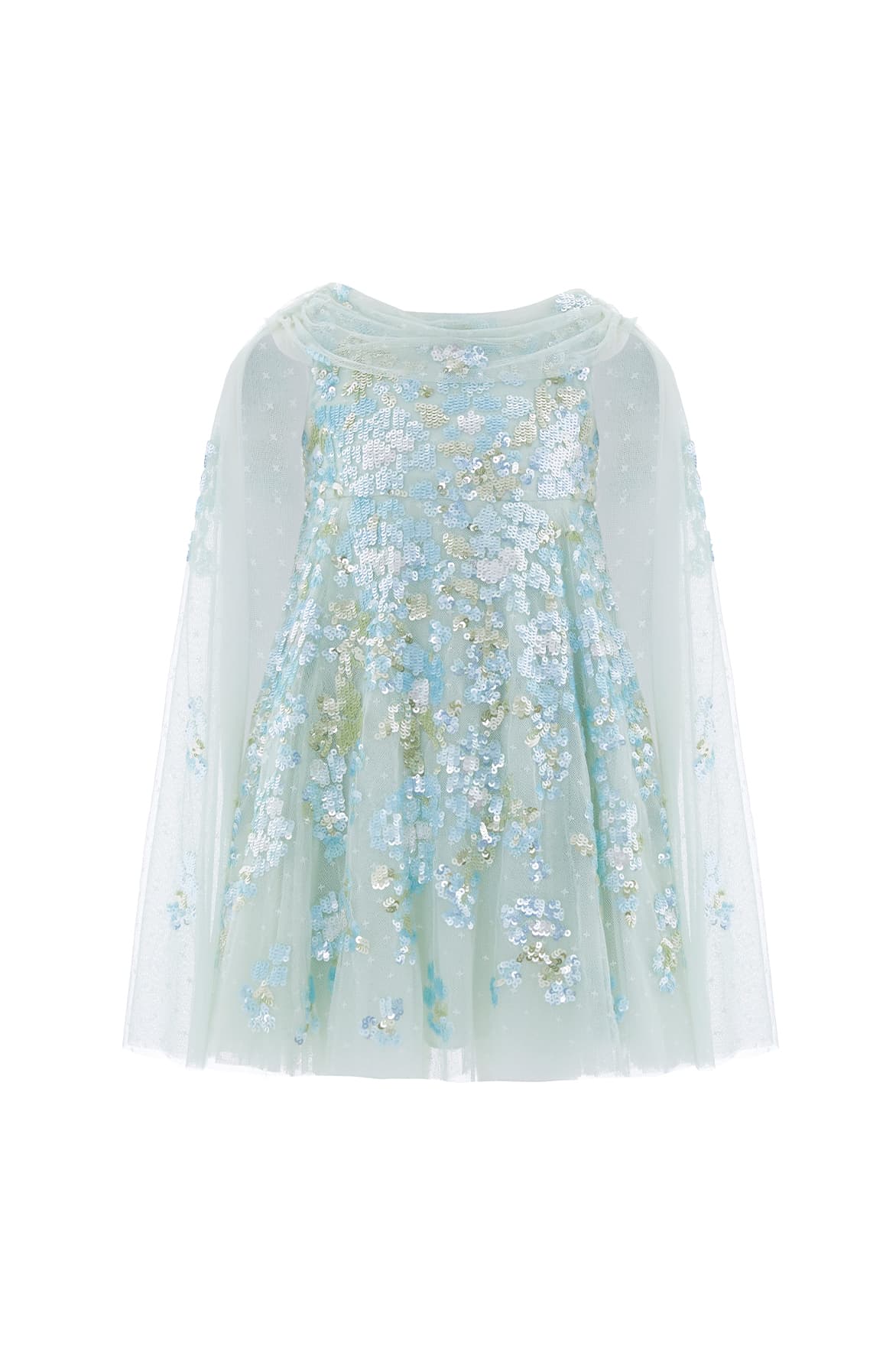 Wisteria Sequin Cape Kids Dress