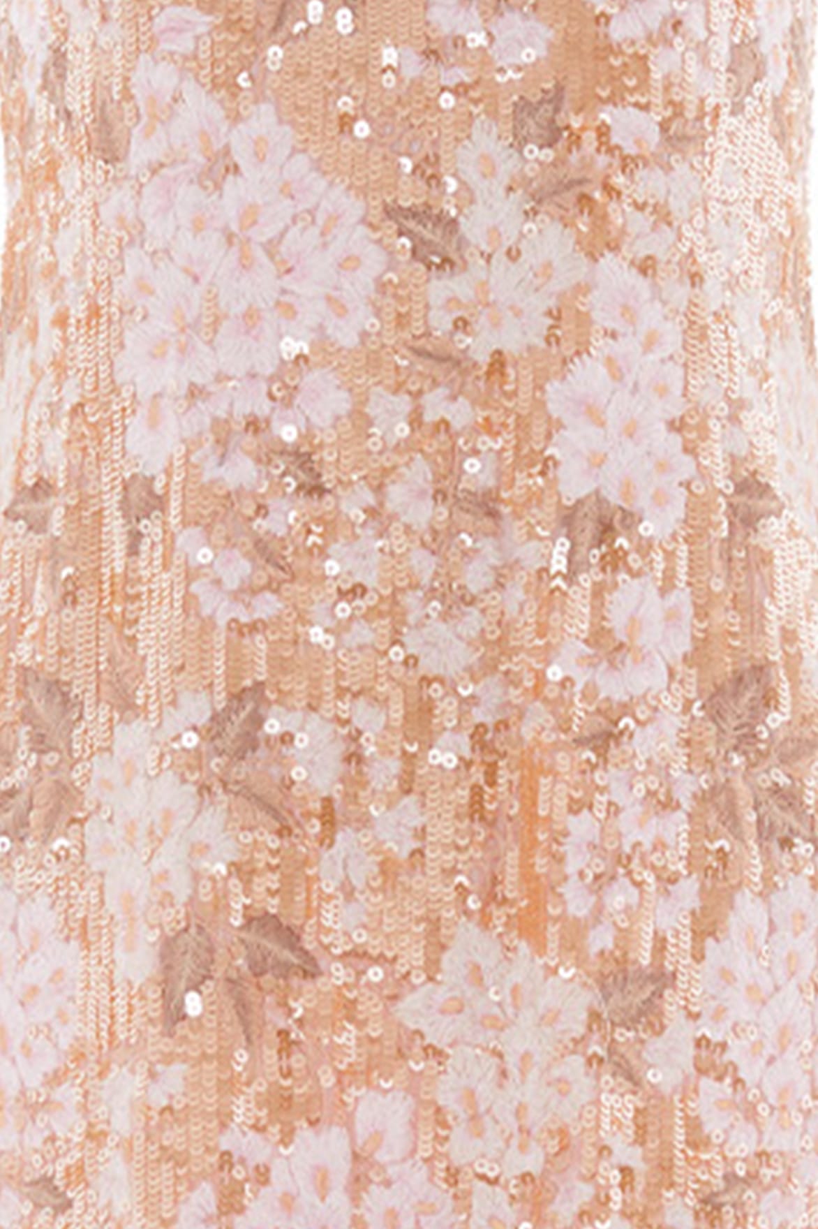 Wisteria Shimmer Georgette Ankle Gown