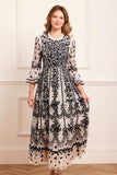 Adeline Round Neck Ankle Gown