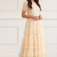 Amara Round Neck Ruffle Gown
