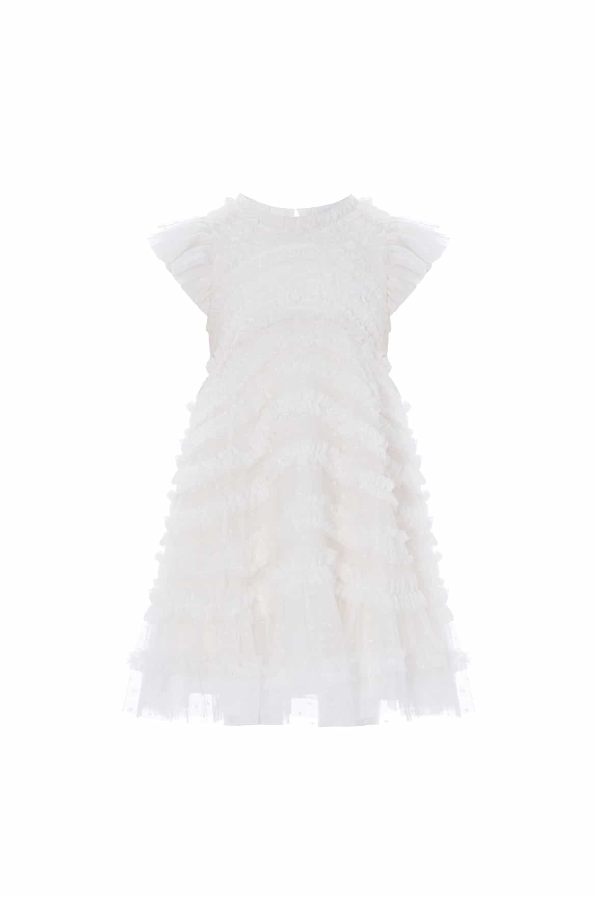 Amara Ruffle Sleeve Kids Dress
