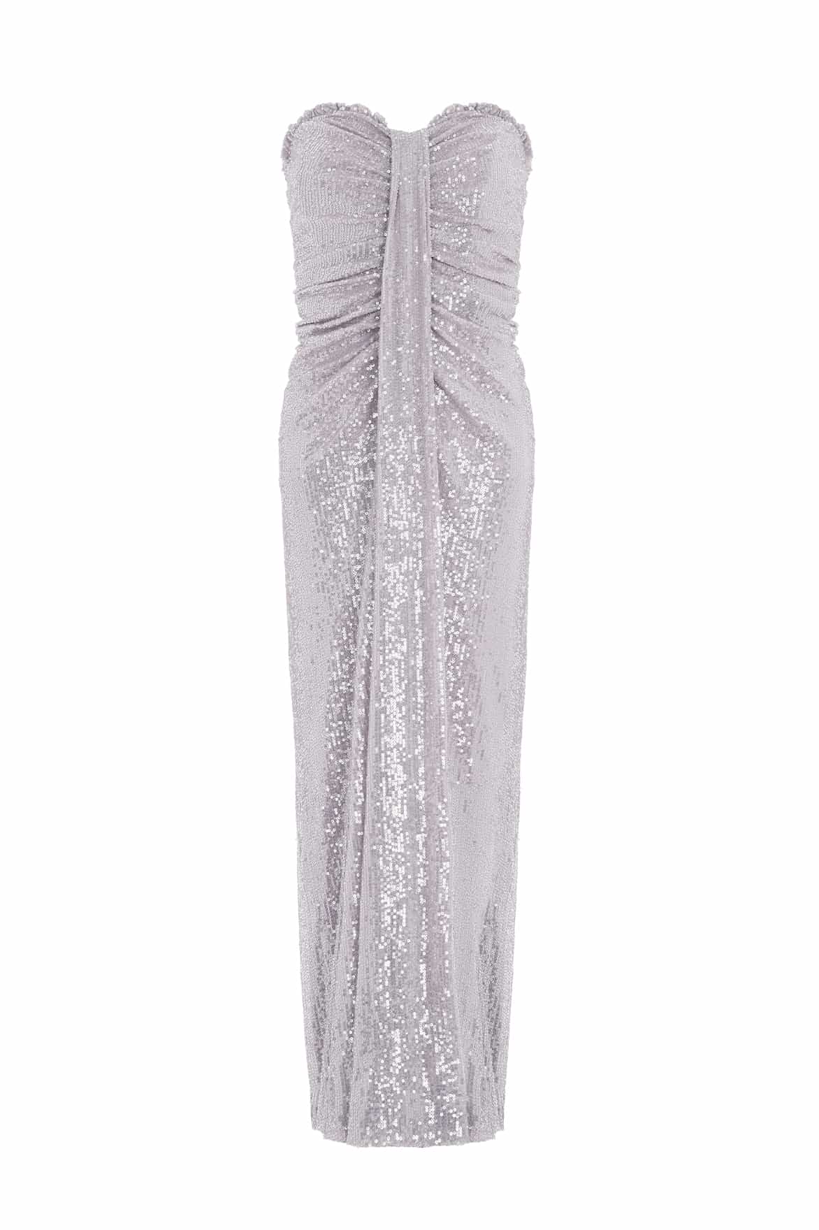 Amora Strapless Ankle Gown