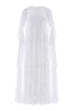 Anais Sequin Cape Gown
