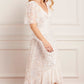 Anais Sequin Frill Ankle Gown