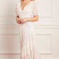 Anais Sequin Frill Ankle Gown