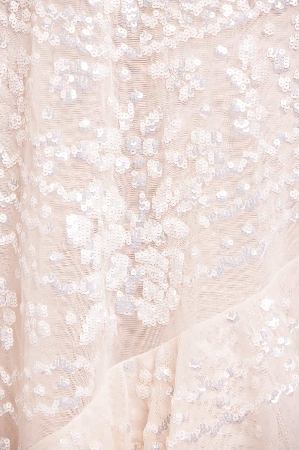 Anais Sequin Frill Ankle Gown