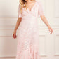 Anais Sequin Frill Ankle Gown