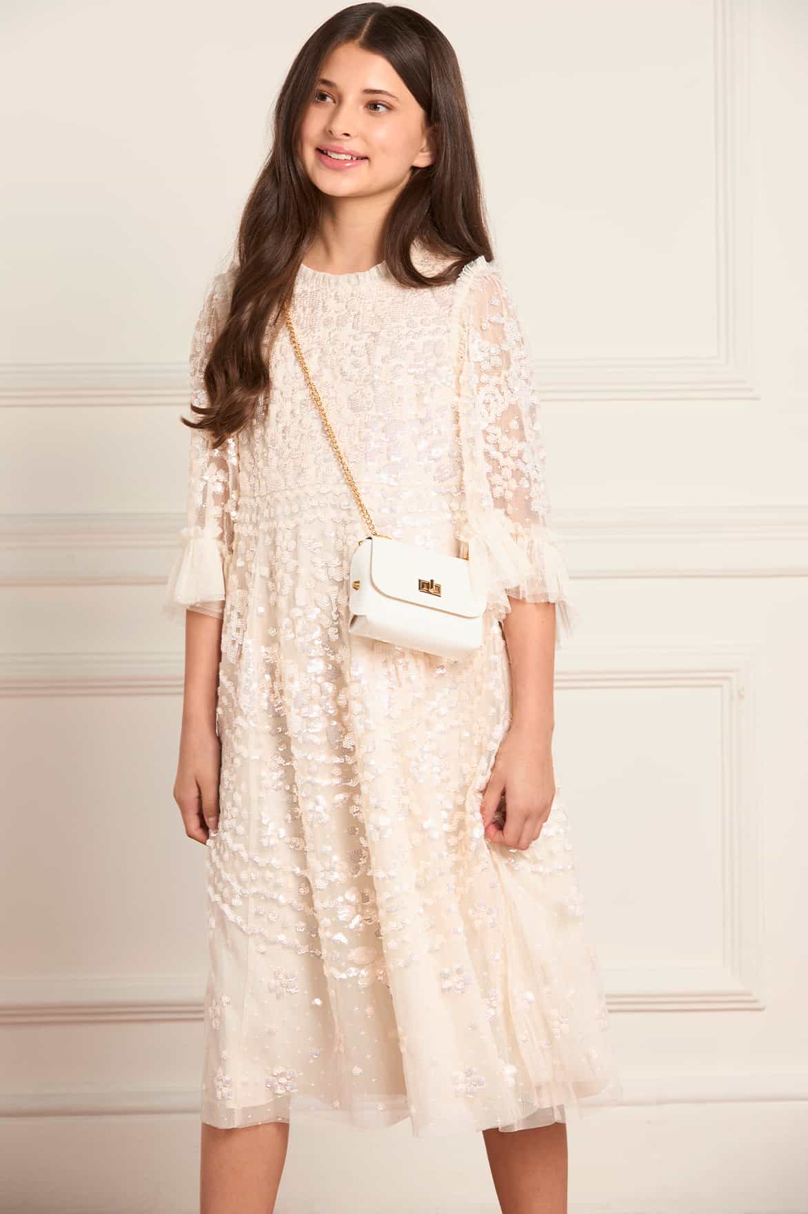 Anais Sequin Kids Dress