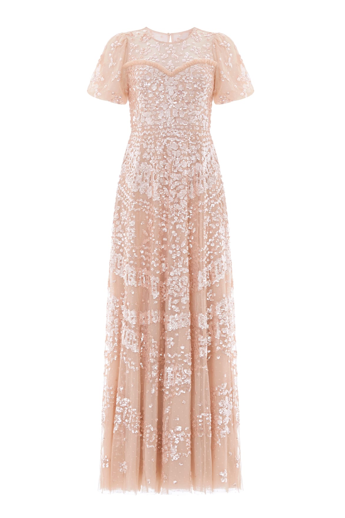 Anais Sequin Short Sleeve Gown