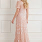 Anais Sequin Short Sleeve Gown