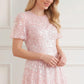 Anais Sequin Short Sleeve Gown