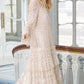 Annie Sequin Tiered Ankle Gown