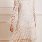 Annie Sequin Tiered Ankle Gown