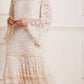 Annie Sequin Tiered Ankle Gown