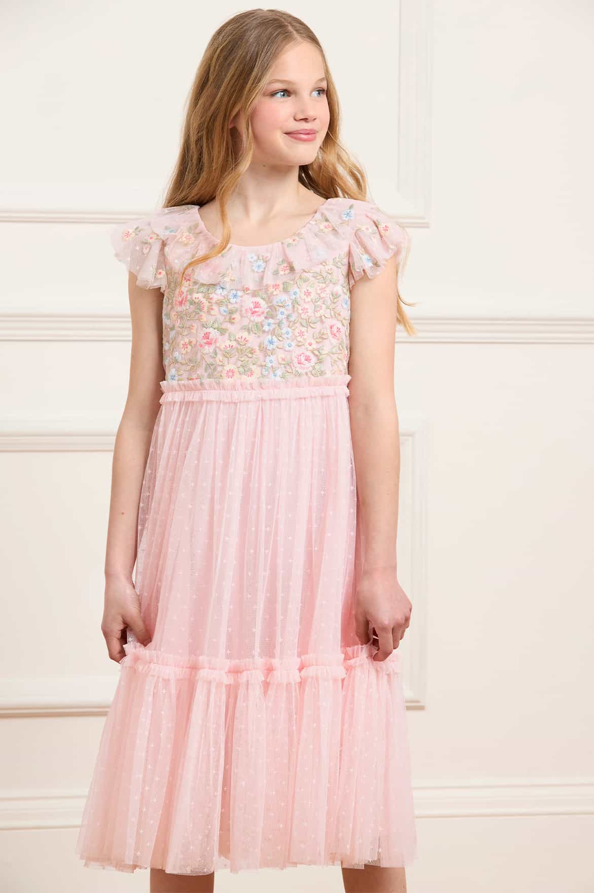 Antoinettes Floral Bodice Kids Dress