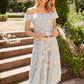 Antoinettes Floral Off-Shoulder Ballerina Dress