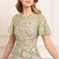 Antoinettes Floral Round Neck Ankle Gown