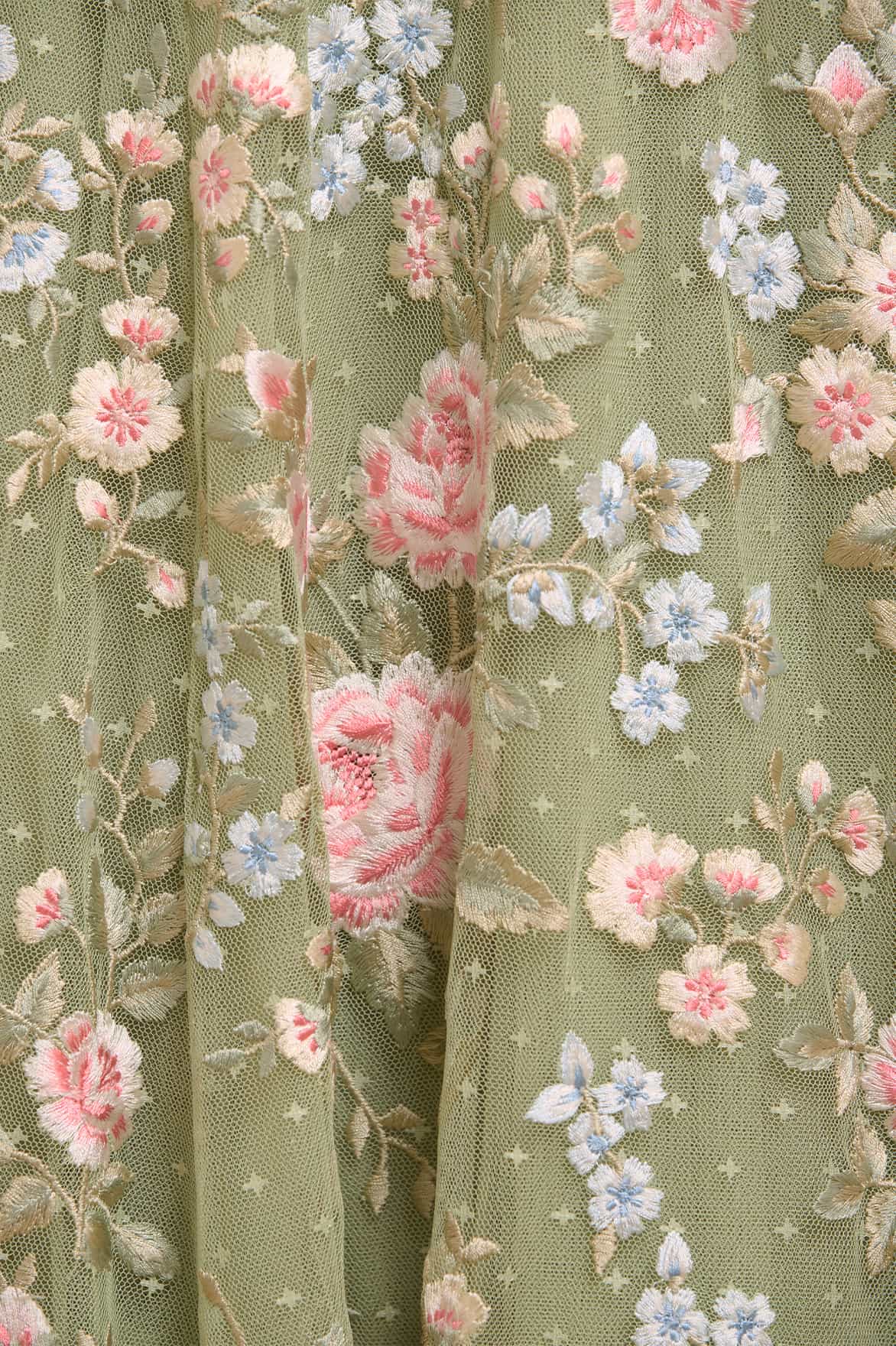 Antoinettes Floral Round Neck Ankle Gown