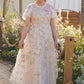 Antoinettes Floral Round Neck Ankle Gown