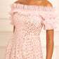 Autumn Leaves Off-Shoulder Ballerina Dress
